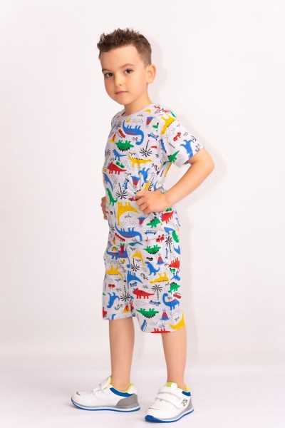 HARİKA KİDS Male Children Dinazor Patterned Base Suit Suit Suit pijadnsrkaprili-310