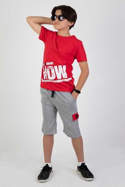 Capricorn Print Basic T-Shirt for Boys, Age 10-13 - HARİKA KIDS Collection