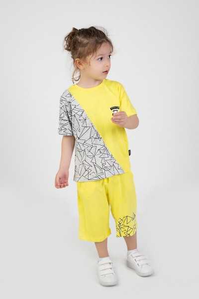 \"Harika Kids' Desert Adventure Patterned Short Sleeve Suit for Boys, Ages 2-5 (Model: Tfy-4060-60)\"