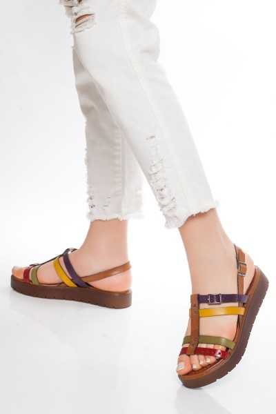 Leather F-multi-1 Female Leather Sandals Dp-0097 DP-0097