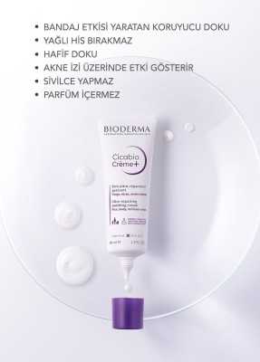 Bioderma Cicabio Cream+ Cilt Bariyeri Onarıcı Nemlendirici Yatıştırıcı Tüm Ciltler için Yüz Vücut Krem 40 ml 3701129810095