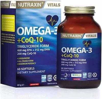 Nutraxin Omega-3 & Co Q-10 Yumuşak 60 Kapsül 8680512614296