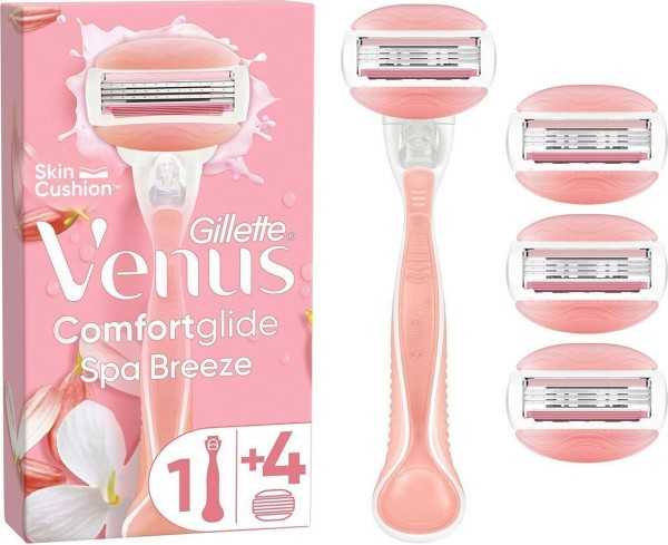 Gill Duette Venus Comfortglide Spa Breeze Women's Shaving Machine 4 Pcs Replacement Razor Blade 7702018469727