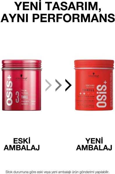 Osis Thrill Elastic Lifli Gum Styling Medium Grip 100ml Parlaklık Brightness Veren Gum Wax 4045787314014