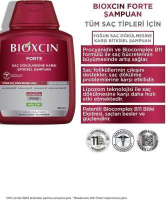 Bioxcin Forte Yoğun Saç Dökülmesine Karşı Bitkisel Şampuan 3 Al 2 Öde 3 X 300 ml 8697432096095