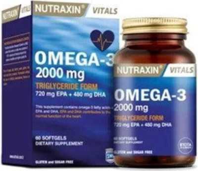 Nutraxin Omega 3 2000 Mg 60 Soft Jel - Epa 720 Dha 480 8680512605881