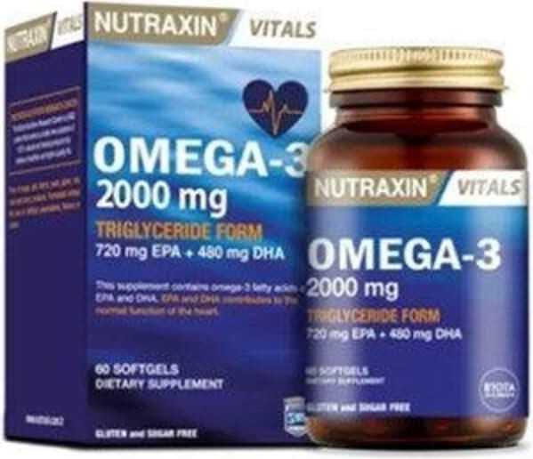 Nutraxin Omega 3 2000 Mg 60 Soft Gel - Epa 720 Dha 480 8680512605881