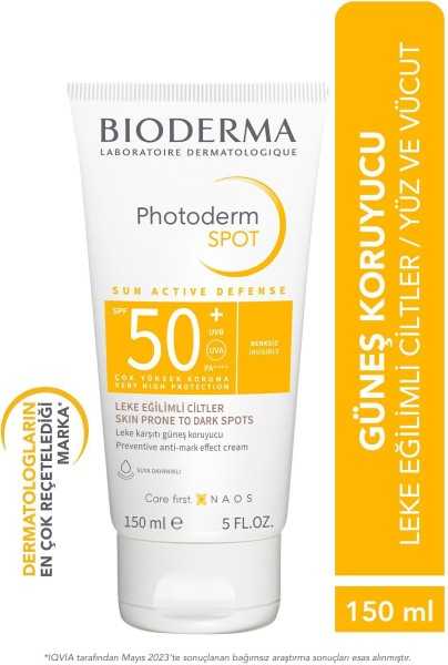 بيوديرما فوتوديرم SPOT SPF50+ مضاد للبقع واقي الشمس للوجه والجسم 150 مل 3701129800874