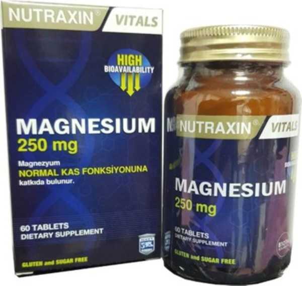 Nutraxin Magnesium 250 Mg 60 Tablets 8680512627999