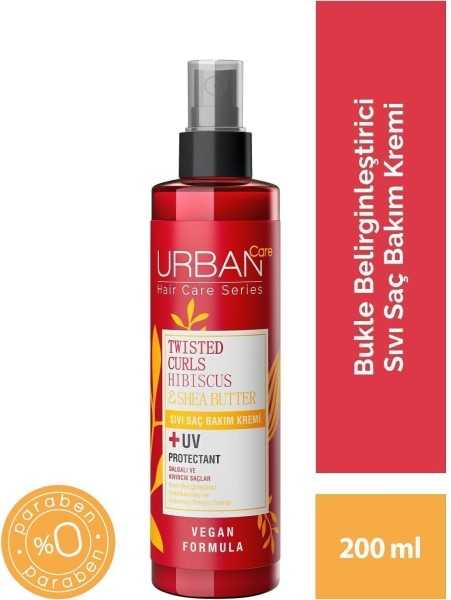 Urban Care Hibiscus&shea Butter Curly And Waved Hair Special Liquid Hair Care Cream-vegan-200 ml 8680690703874