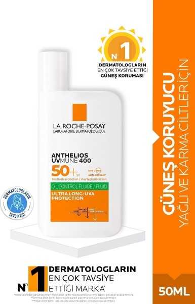 La Roche Posay Anthelios Uvmune400 Oil Control Fluid Oil , Face Sun Cream For Wash And Sensitive Skin 50ml 10002190