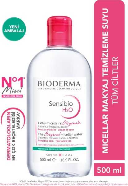 Bioderma Sensibio H2O Micellar Makeup Cleaning Water Sensitive And Normal Skins 500 ml 3401345935571