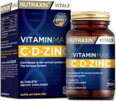 Nutraxin Vitamin Max C-d-zinc Multivitamin Ve Multimineral Içeren Takviye Edici Gıda 60 Tablet 8680512629849