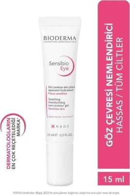 Bioderma Sensibio Eye Hassas Göz Çevresi için Hyalüronik Asit ve Kafein İçeren Nemlendirici Bakım Kremi 15 ml 3401346673335