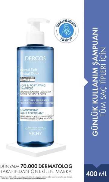 Vichy Dercos Mineral Soft Kepe Counter-Performing Daily Use Shampoo 400 ML 322656