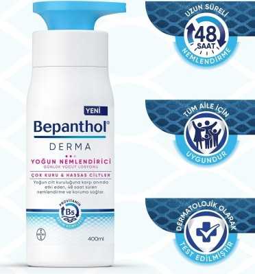 Bepanthol Derma Yoğun Nemlendirici Günlük Vücut Losyonu 400 ml L Çok Kuru Ve Hassas Ciltler 08699546485277