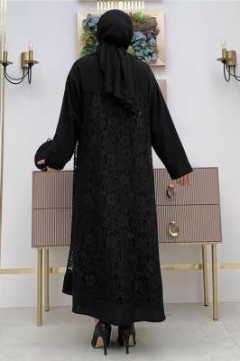 TRENDTESETTÜR KADIN SİYAH DANTELLİ ABAYA T 0387 24YFRCTR0387