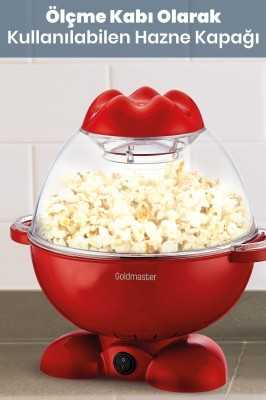 GoldMaster Patpat Geniş Hazneli Yağlı Yağsız Mısır Patlatma Pop Corn Makinesi GM-423B