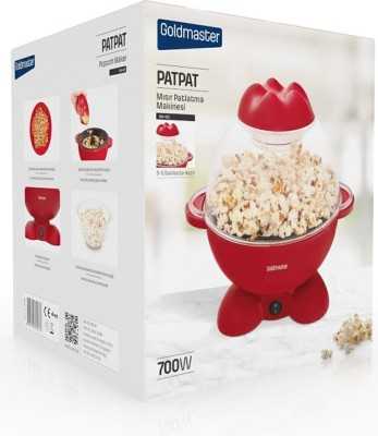 GoldMaster Patpat Geniş Hazneli Yağlı Yağsız Mısır Patlatma Pop Corn Makinesi GM-423B