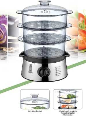 GoldMaster Dietist 800 Watt 8,4l Kapasite 60 Dakika Zamanlayıcı Bpa Free Buharlı Pişirici 2015ST60427194275 GoldMaster Dietist 800 Watt 8,4l Kapasite 60 Dakika Zamanlayıcı Bpa Free Buharlı Pişirici 2015ST60427194275
