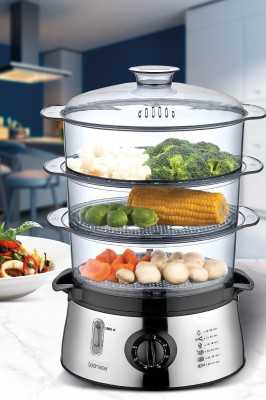 GoldMaster Dietist 800 Watt 8,4l Kapasite 60 Dakika Zamanlayıcı Bpa Free Buharlı Pişirici 2015ST60427194275 GoldMaster Dietist 800 Watt 8,4l Kapasite 60 Dakika Zamanlayıcı Bpa Free Buharlı Pişirici 2015ST60427194275
