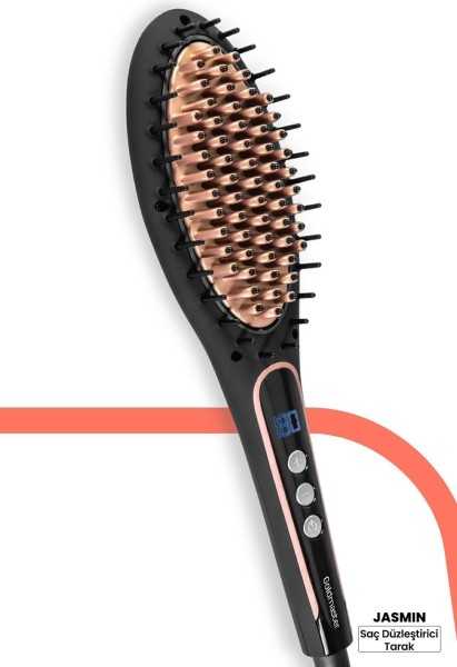 GoldMaster Jasmin Digital Display Tourmaline Ceramic Ionic Hair Straightener Brush Comb TYC00563209824