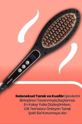 GoldMaster Jasmin Dijital Ekranlı Turmalin Seramik Iyonik Saç Düzleştirici Fırça Tarak TYC00563209824 GoldMaster Jasmin Dijital Ekranlı Turmalin Seramik Iyonik Saç Düzleştirici Fırça Tarak TYC00563209824